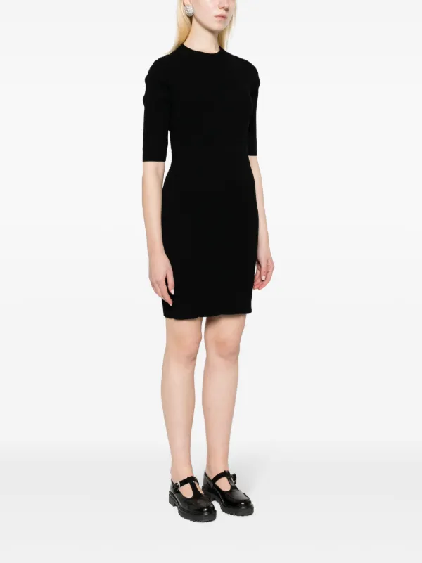 DVF Diane Von Furstenberg Pam リブニット ミニドレス | ブラック 