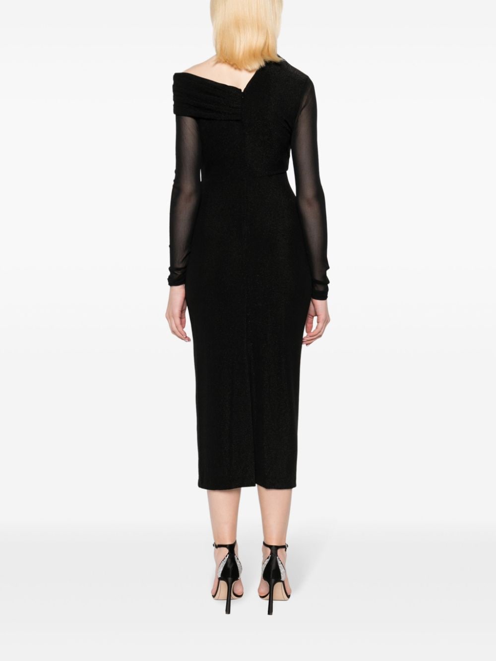 DVF Diane von Furstenberg Rich lurex mini-jurk Zwart
