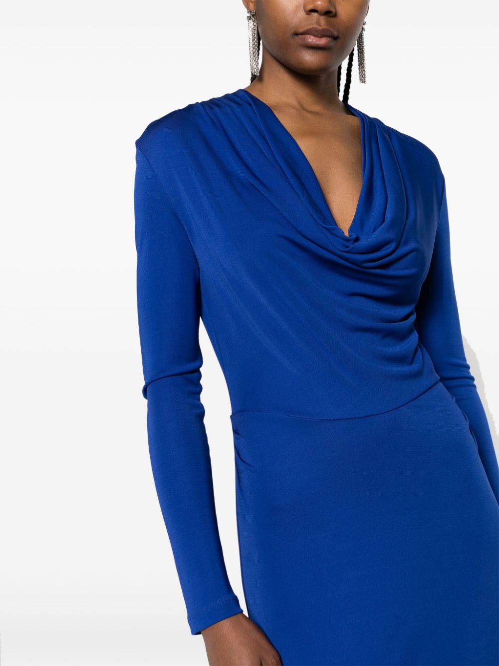 Shop Diane Von Furstenberg Joanie Draped Jersey Minidress In Blau
