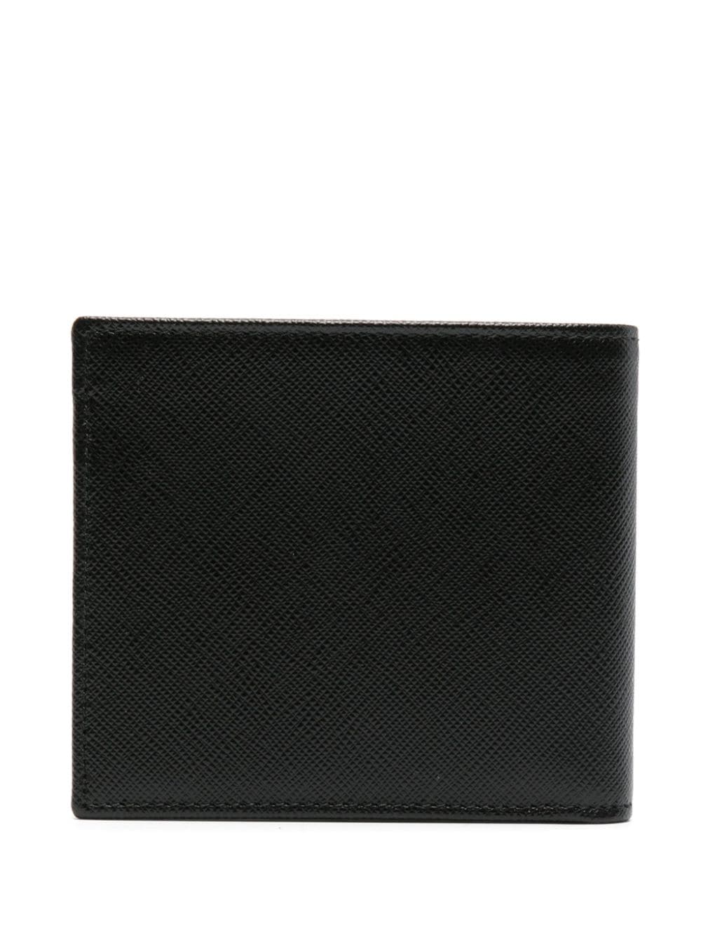 Prada Leren portemonnee met logo Zwart