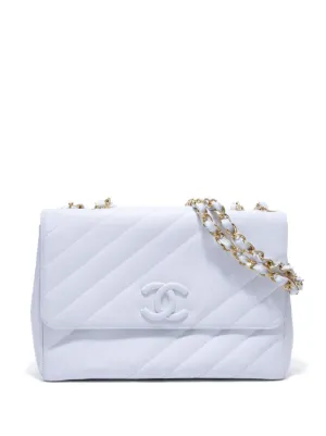 Chanel diagonal quilted flap on sale bag