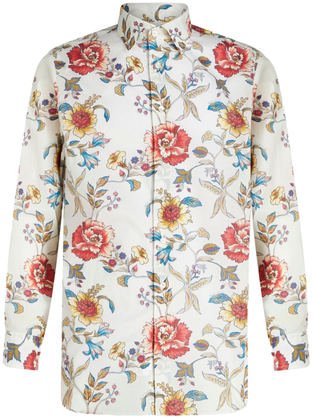 ETRO floral-print cotton shirt - Weiß