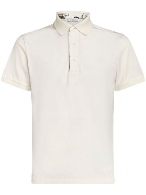 ETRO Pegaso-embroidered cotton polo shirt