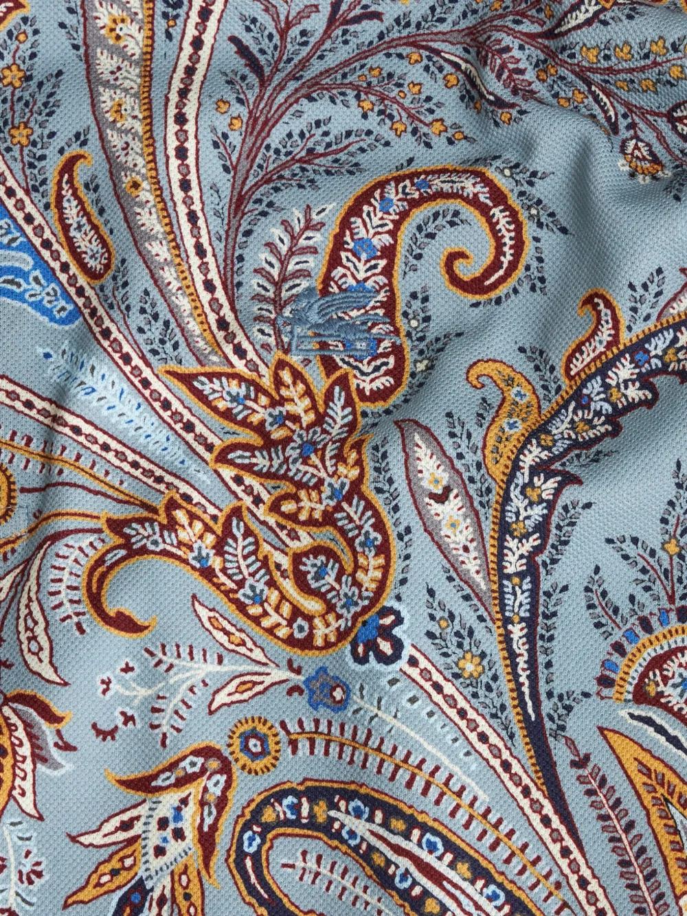 ETRO Poloshirt met paisley-print Blauw