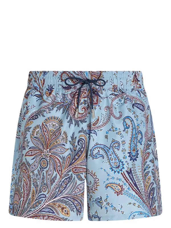 ETRO paisley print Swim Shorts Blue FARFETCH AO