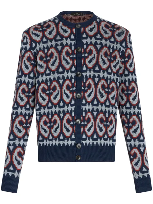 Cardigan à motif cachemire - ETRO - Modalova