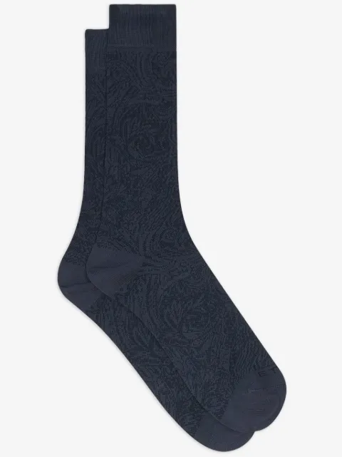 ETRO leafy jacquard socks