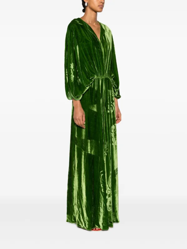 gucci green velvet dress Themis Z Kallos-print Maxi | CL13681505908