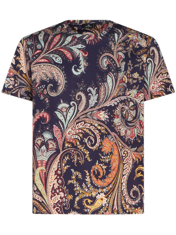 ETRO paisley-print Silk Shirt | Purple | FARFETCH