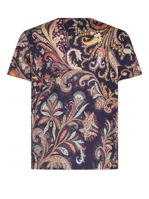 ETRO ペイズリー 半袖Tシャツ ブルー ETRO ペイズリー Tシャツ | ブルー | FARFETCH JP