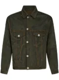 ETRO paisley-jacquard denim jacket - Green