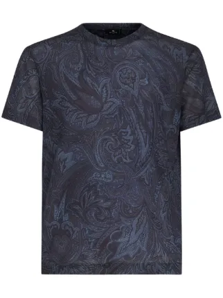 ★美品★2025/ETRO★ペイズリー半袖カットソーTシャツ★44★ブルー系 ☆美品☆2025/ETRO☆ペイズリー半袖カットソーTシャツ☆44☆ブルー系