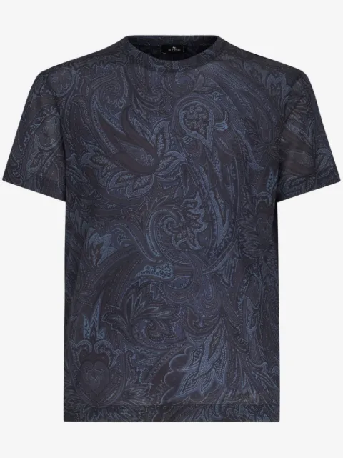ETRO playera manga corta con estampado de cachemira