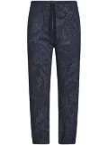 ETRO paisley-print cotton track pants - Blue