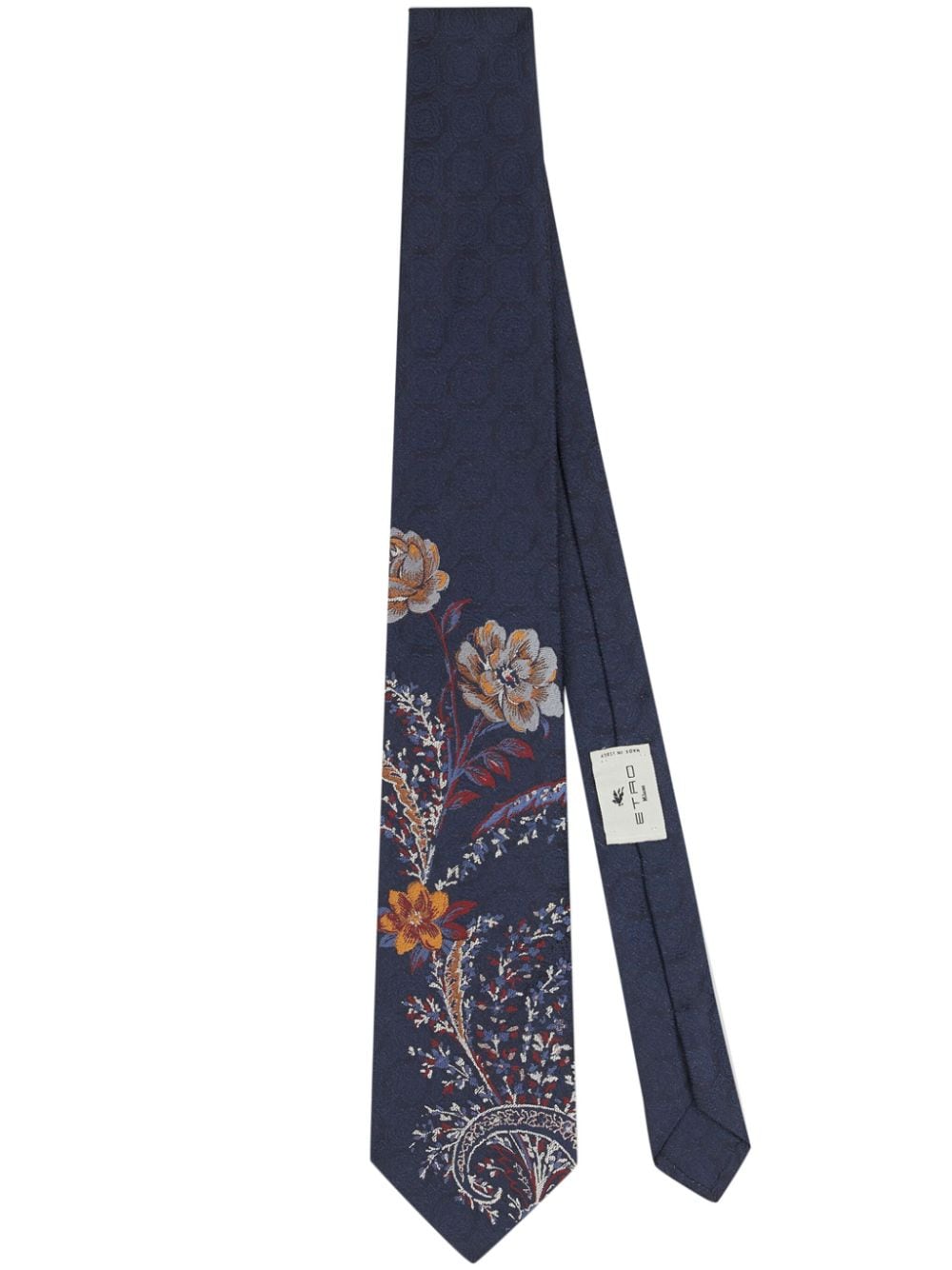 Etro Jacquard Silk Tie In Blue