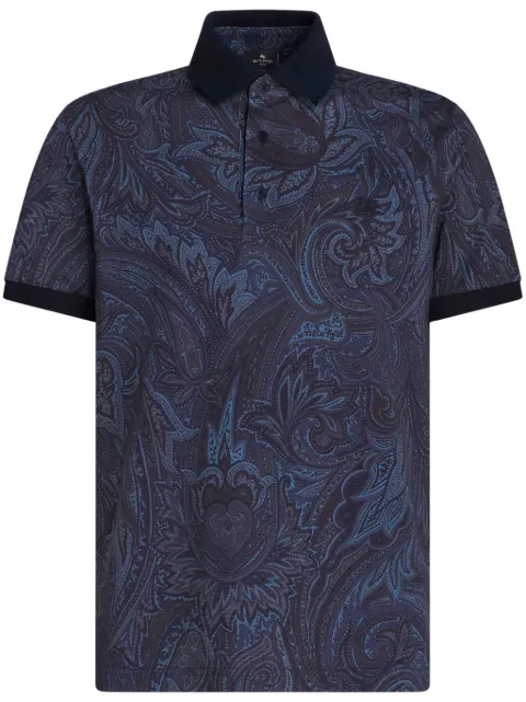 ETRO paisley-print cotton polo shirt