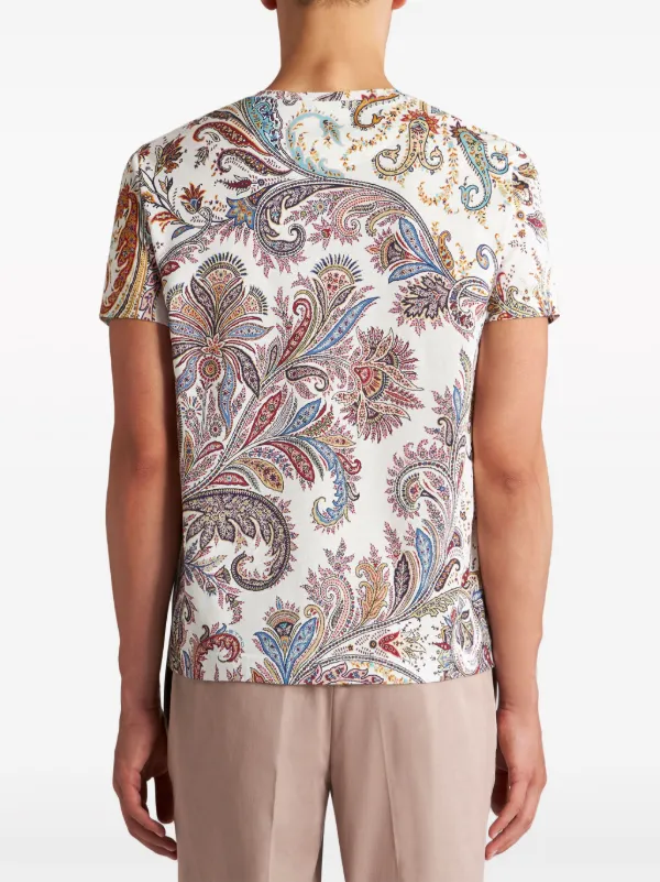 Tシャツ・カットソー ETRO PAISLEY PRINT COTTON T-SHIRT ETRO paisley-print Cotton T-shirt | Blue | FARFETCH