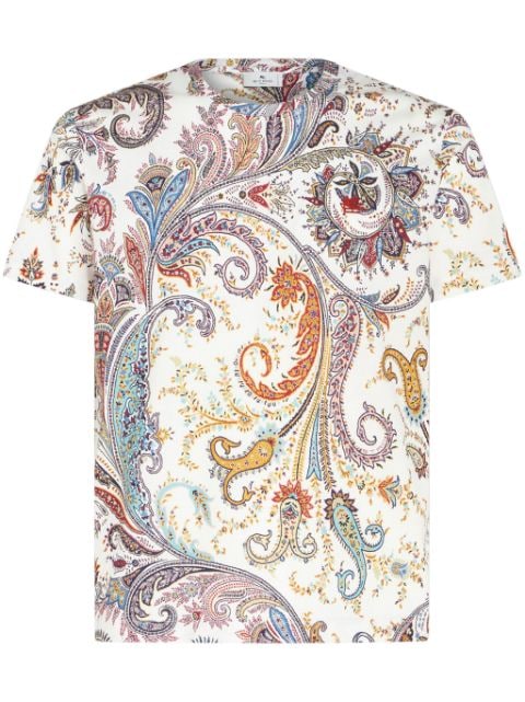 ETRO t-shirt en coton à imprimé cachemire