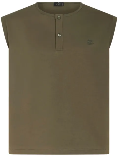 ETRO Pegaso-embroidered cotton vest