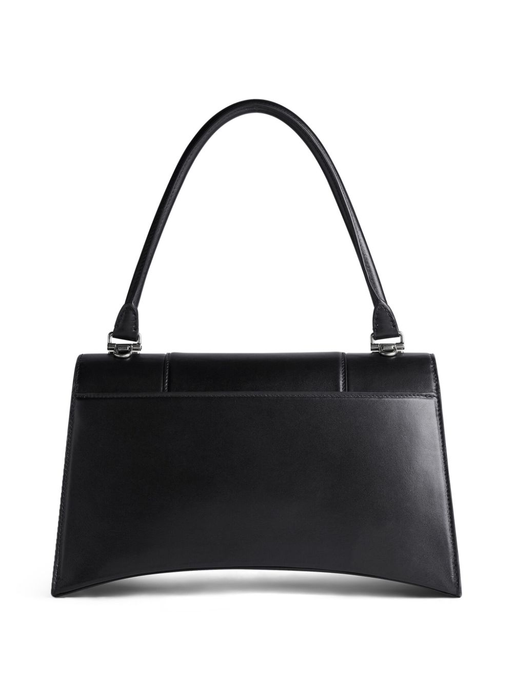 Shop Balenciaga Medium Hourglass Leather Tote Bag In Black