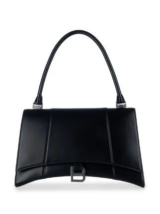 【関税＆送料込み】Balenciaga Black Leather Hourglass S Top BALENCIAGA Hourglass XS black leather top handle bag