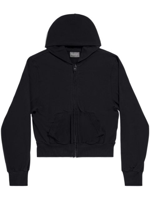 Balenciaga zip-up cotton hoodie Women