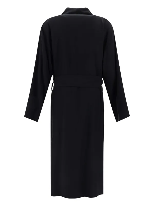 Balenciaga Belted Maxi Trench Coat | Black | FARFETCH