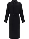 Balenciaga belted maxi trench coat - Black