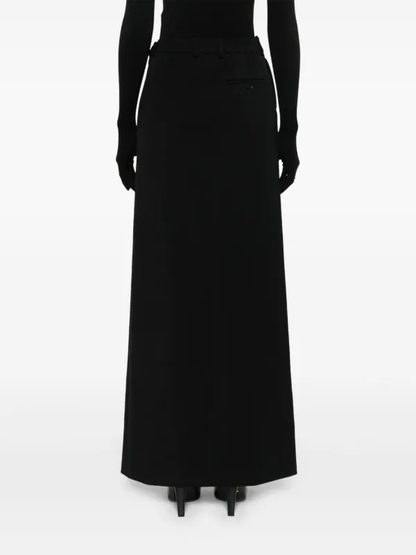 Balenciaga Saia Longa De Alfaiataria Com Fenda | Preto | FARFETCH BR