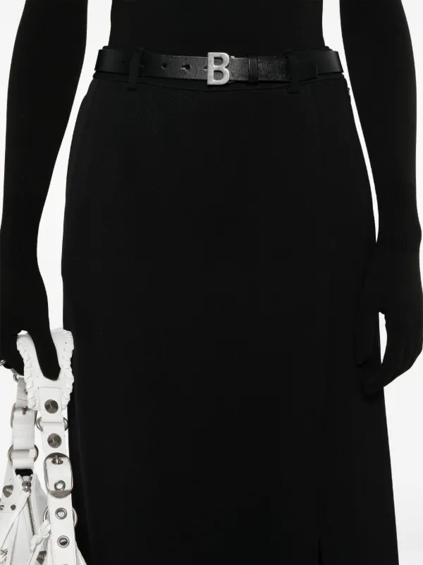 Balenciaga Slit Tailored Maxi Skirt | Black | FARFETCH