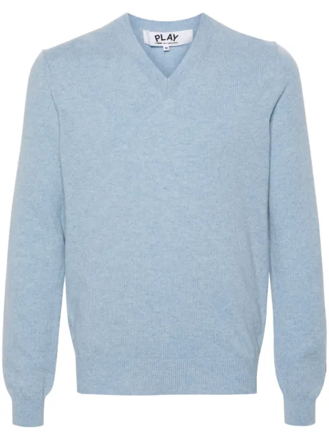 Comme Des Garçons Play logo-appliqué wool jumper