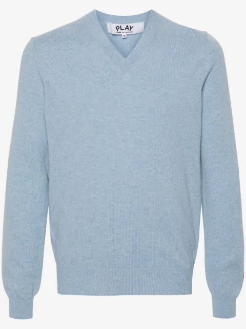 Comme Des Garçons Play logo-appliqué wool jumper