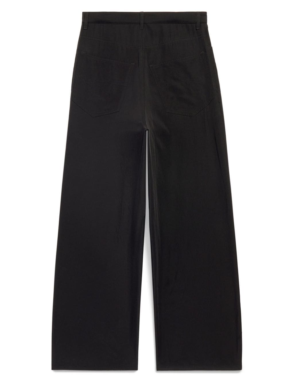 Shop Balenciaga Wide-leg Lyocell Trousers In Black