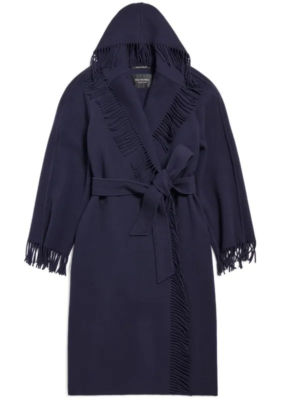 Navy edge to edge coat cheap