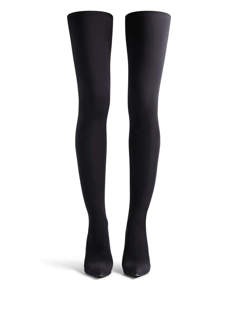 Balenciaga Hourglass Stretch-knit Over-the-knee Boots In Black