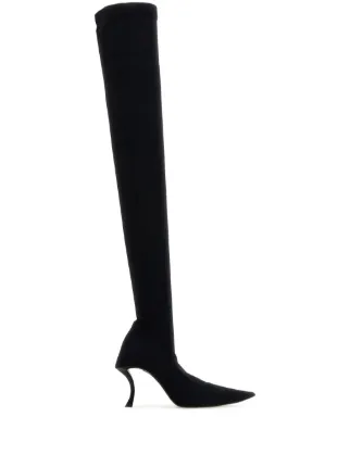 Balenciaga Hourglass 100mm over the knee Boots Black FARFETCH