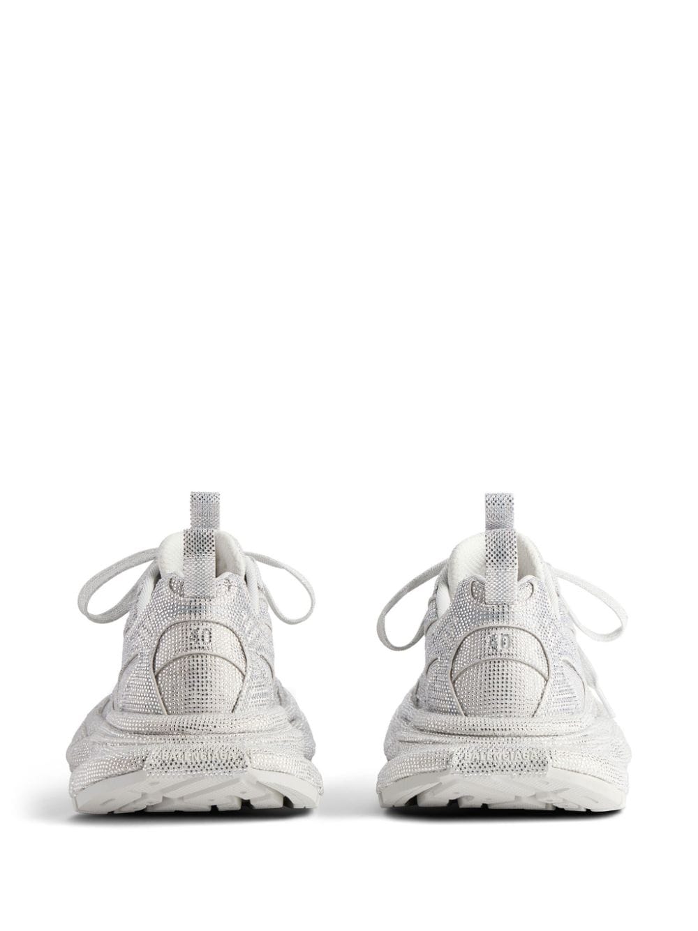 Shop Balenciaga 3xl Rhinestoned Chunky Sneakers In White