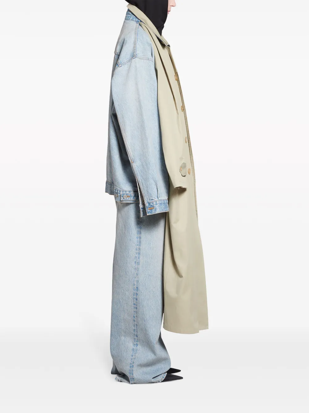 Balenciaga Asymmetrische jas Beige