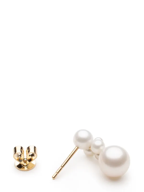 Sophie Bille Brahe 14kt Yellow Gold Thyra Pearl Earring