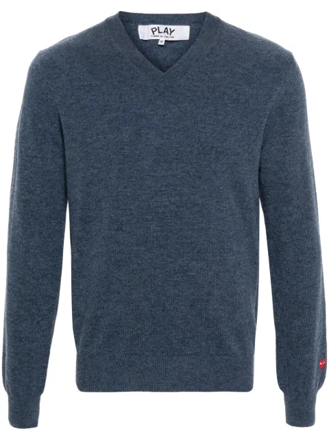Comme Des Garçons Play logo-appliqué wool jumper