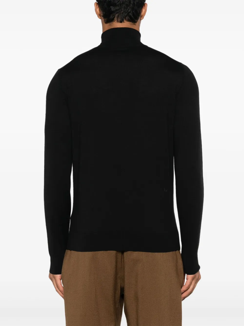 Piacenza Cashmere roll-neck wool jumper Zwart