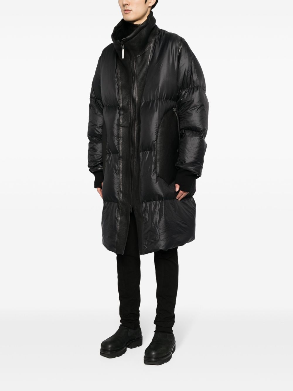 Shop Isaac Sellam Experience Puffa Down Coat In Black