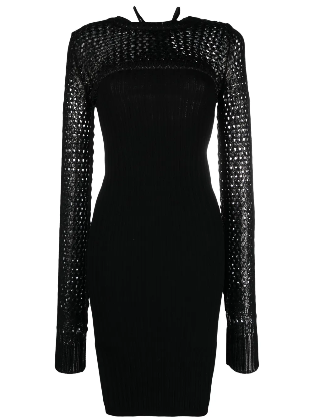 Iceberg Perforated Cut-out Minidress In Black