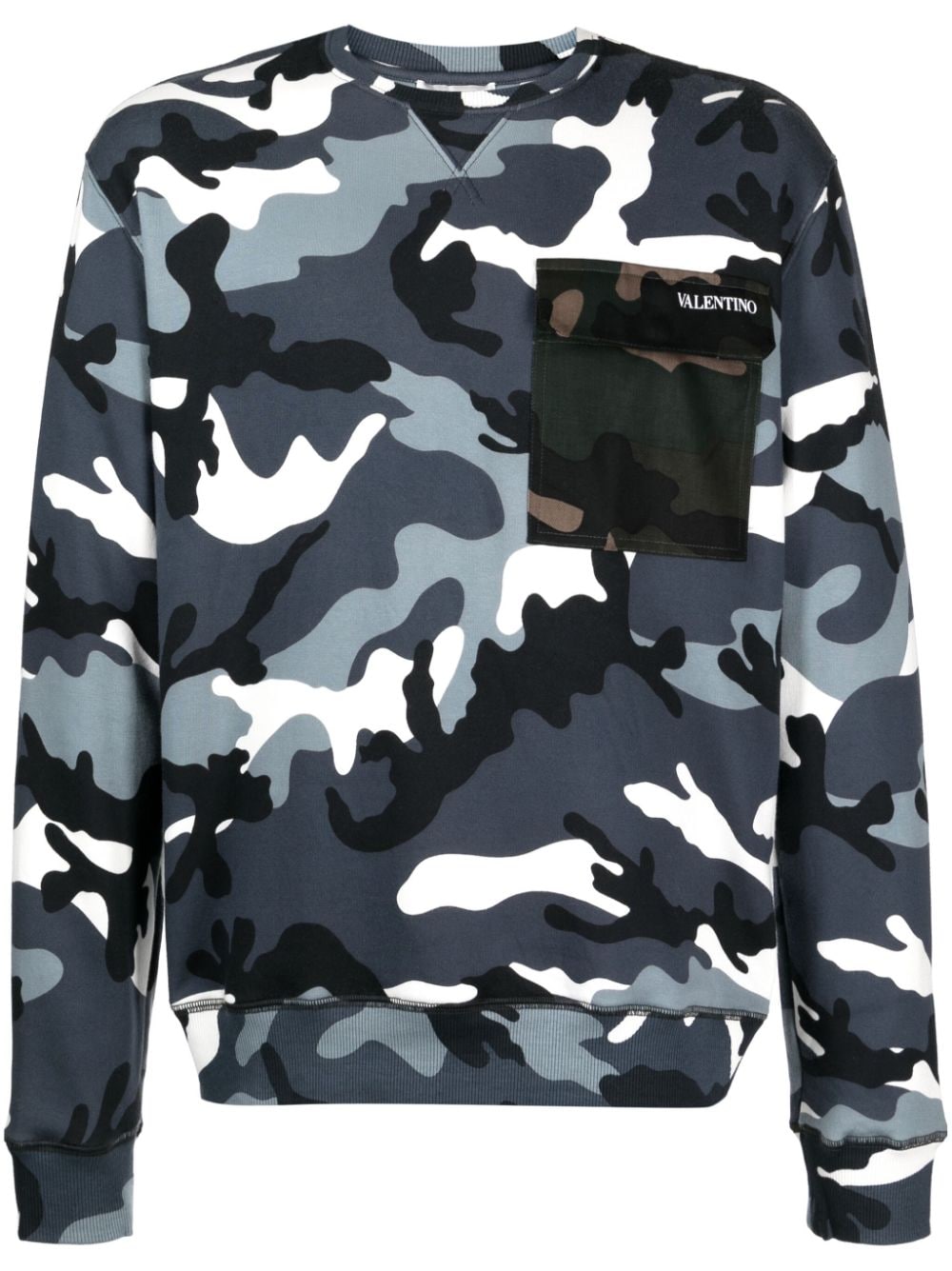 Valentino Garavani Katoenen sweater met camouflageprint Veelkleurig