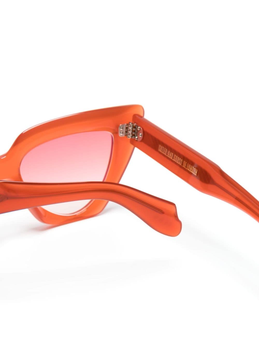 Shop Cutler And Gross Gradient Cat-eye Frame Sunglasses In Orange