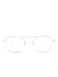 Cutler & Gross double-bridge pilot-frame glasses - Gold