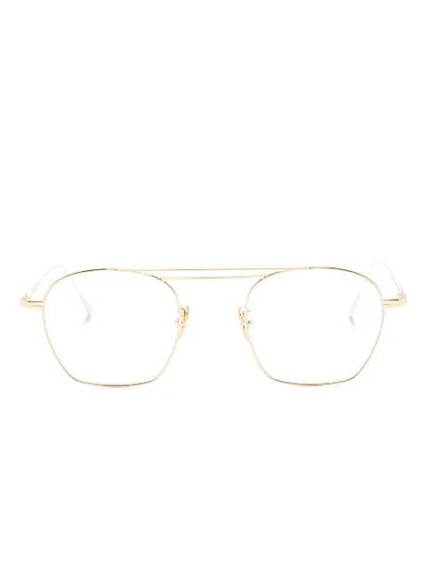 Cutler & Gross lentes de sol con armazón estilo piloto y doble puente