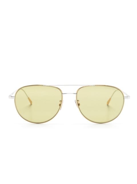 Cutler & Gross two-tone pilot-frame sunglasses