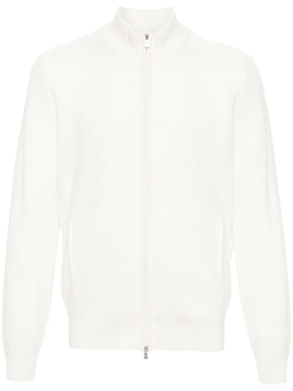 Fileria zip-up ribbed sweatshirt | Neutrals | Image 1