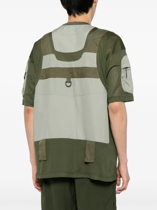 A.A. Spectrum crew-neck Panelled T-shirt | Green | FARFETCH GE